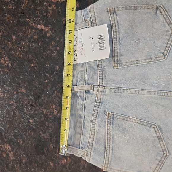 DENIM PEARL SEQUON SKIRT - Picture 4 of 6